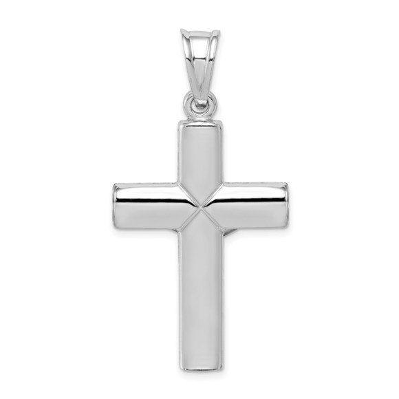 Million Charms 925 Sterling Silver Rhodium-plated Hollow Latin Crucifix Pendant - Picture 3 of 4